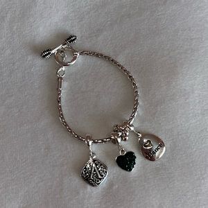 Silver charm bracelet